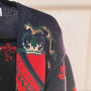 Talbots colorful sweater cardigan front button vintage style